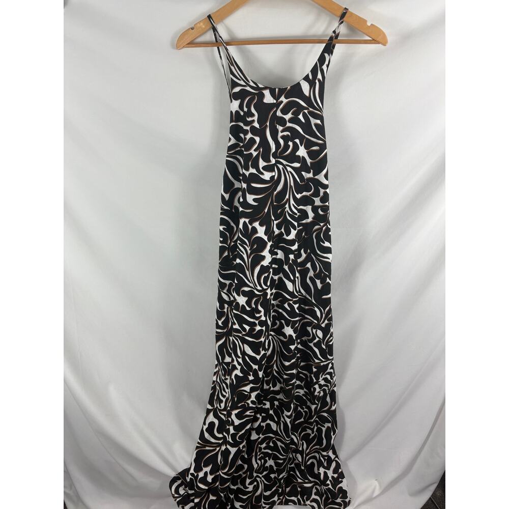 Boutique Woman's Patterned Linen Blend Maxi Dress Size 16